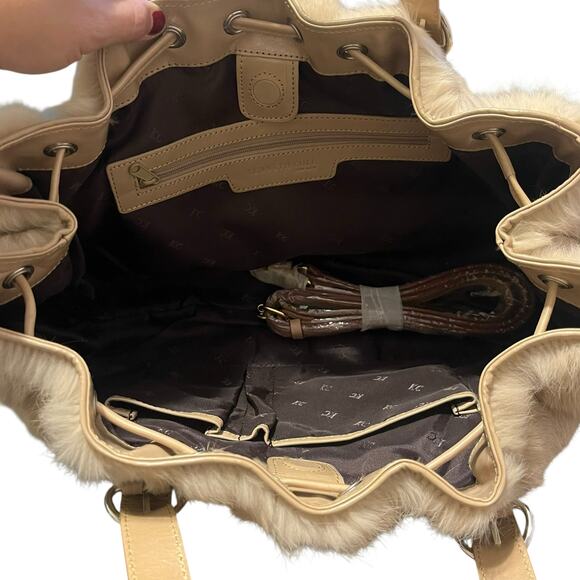 Kenneth Cole Faux Fur Shoulder Crossbody Bag - Picture 6 of 7